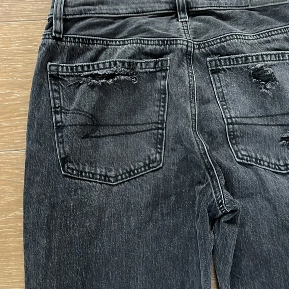 American Eagle 90’s Boot Cut Women's Distressed Black Jeans size 2